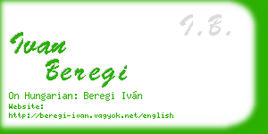 ivan beregi business card